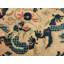 Antique Geometric Medallion Hand Knotted Pile Ivory Beige Cream White Wool Round 1890s Rug