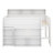 Versatile Modern Loft Bed Frame With Desk, Built-In Shelves And LED Lighting-1454259325
