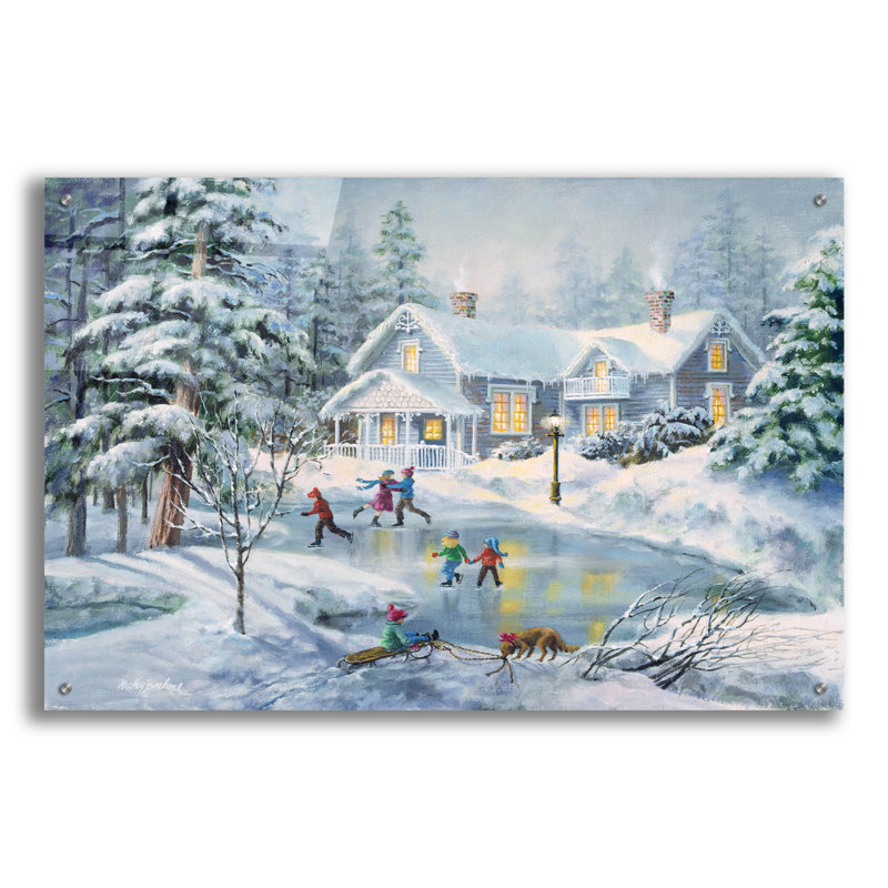 Red Barrel Studio® «A Fine Winter's Eve» par Nicky Boehme, H 24 po x l 36 po x P 0,2 po