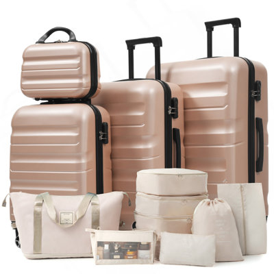 Hardshell ABS Luggage Set - Lightweight & Durable Suitcases With Dual Spinner Wheels, Carry-On & Check-In Sizes For Travel & Business