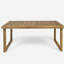 Table de salle à manger d'extérieur en bois d'acacia de 69 po, finition sablée naturelle