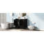Meuble-lavabo noir 36 po avec lavabo en céramique. Rangement abondant: 2 portes, 5 tiroirs. Dimensions compactes de l 36 po x P 18 po x H 33,9 po. Bois massif et fabrication. Poignées chics en argent pour l'esthétique. Pratique-1014568070