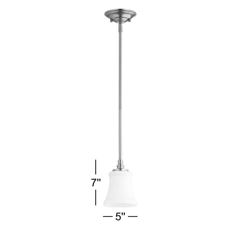 Luminaire suspendu 1 cloche pour une cloche Herman, Nickel satiné