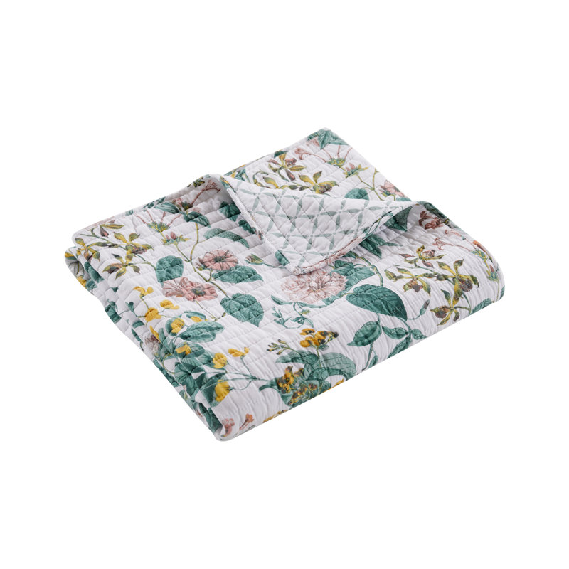Verity Teal Quilted Throw