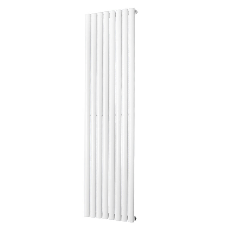 Shoshana Vertical Oval Panel Radiator, Gloss White, 160cm H x 47.2cm W, 1