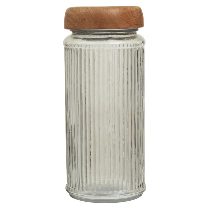 Glass Jar, 25cm H x 10.50cm W x 10.50cm D