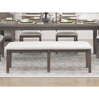 Dining Bench 1Pc Upholstery Seat Wooden Dining Room Furniture