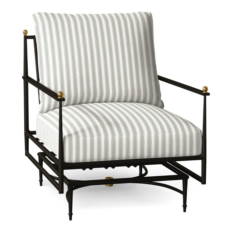 Méridienne en aluminium Roma, Pas de soudure, Perigold Piccadilly rayé patiné, Standard Plus