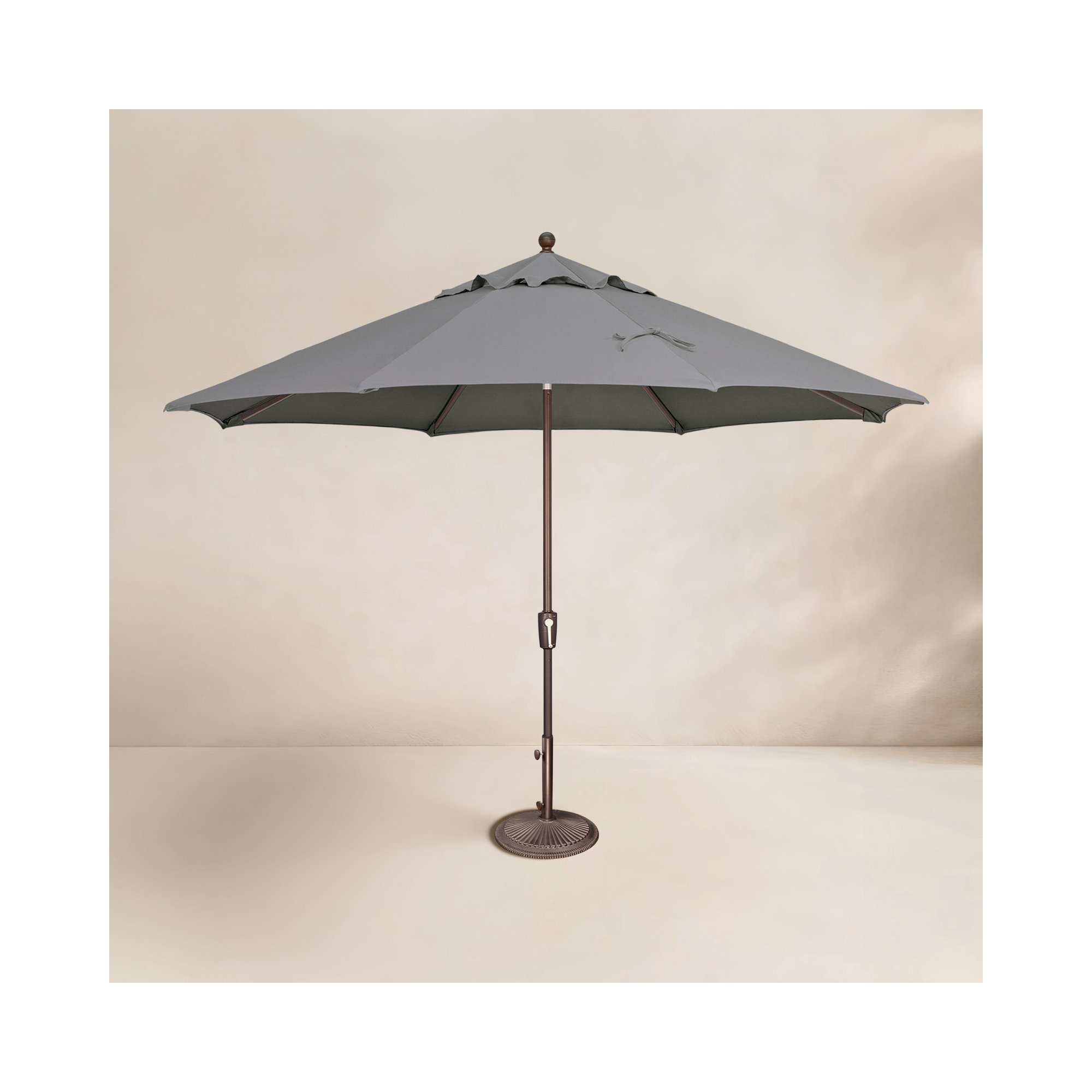 132'' Sunbrella® Outdoor Umbrella, Canvas Charcoal Sunbrella® Canvas, Bronze