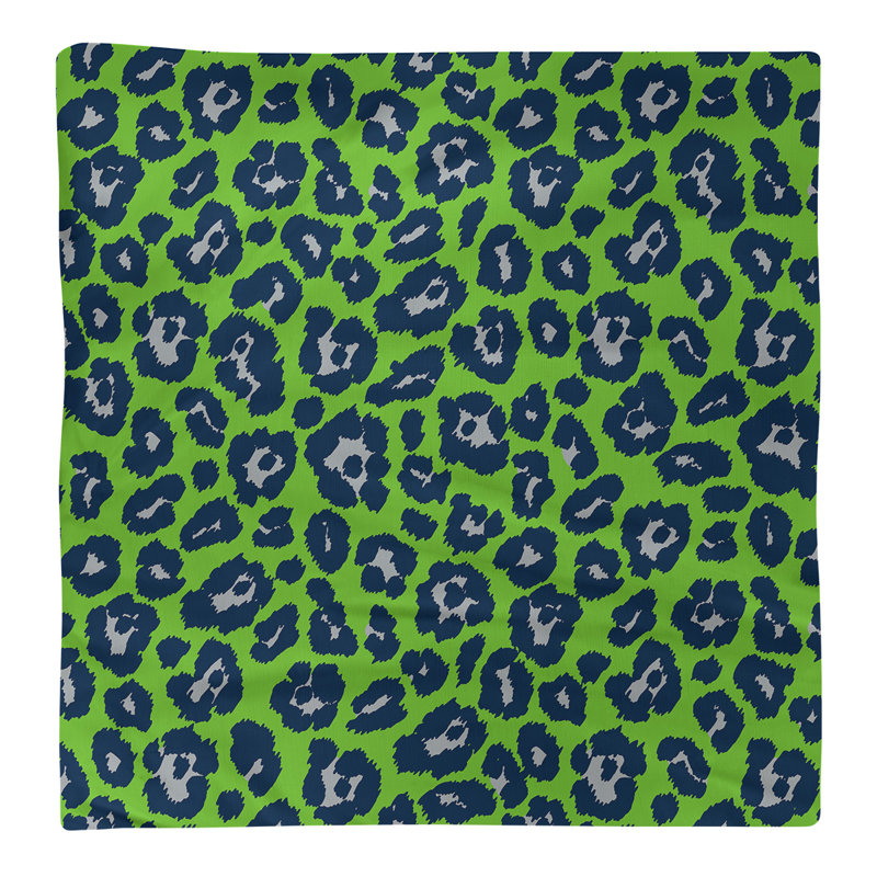 Polyester Animal Print Square Napkin, 10" x 10", Action Green/Wolf Gray/College Navy