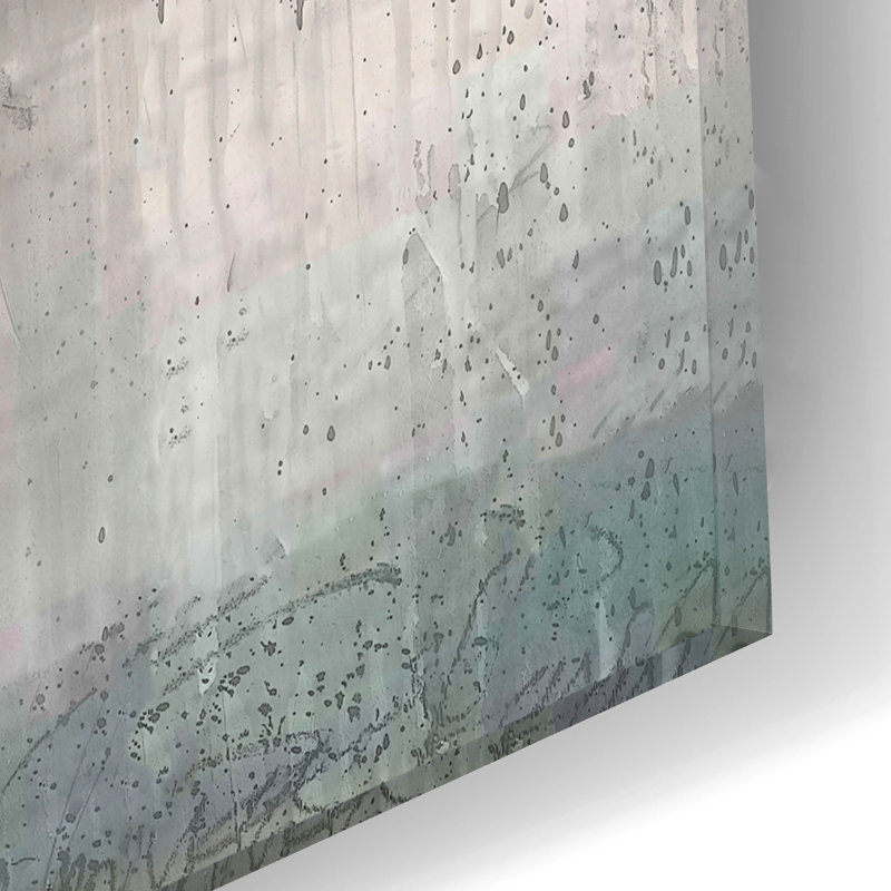 Art mural en verre Ivy Bronx «Study In Light Blue» par Marta Wiley, H 16 po x l 12 po x P 0,13 po
