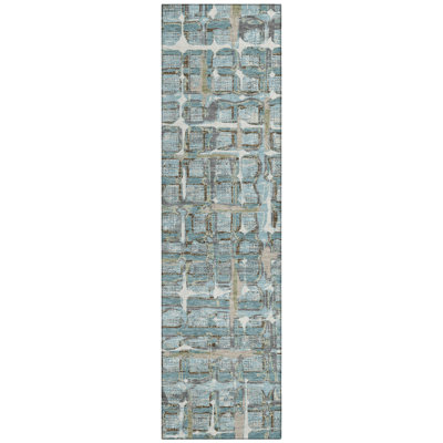 Machine Washable Indoor/Outdoor Chantille ACN2762 Geometric Rug