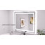 Miroir de salle de bain Lunara certifié UL sans cadre à double éclairage et rétroéclairé RVB, verre trempé, antibuée intelligent-1849431702