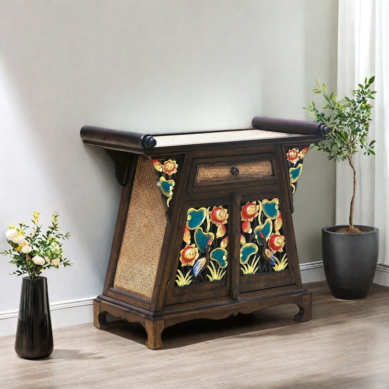 Carved Entryway Cabinet