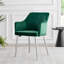 Calley Velvet Bucket Tub Chairs with Tapered Metal Legs and Vertical Stitching-63645335-63645337