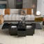 Table basse et cocktail polyvalente avec plateau extensible et compartiments de rangement cachés-1905990149