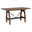 Table de salle à manger à hauteur de comptoir rustique au fini brun industriel et bronze industriel