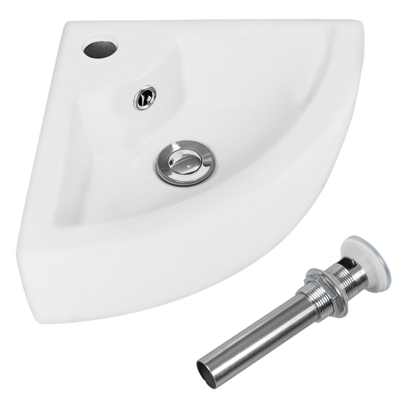 Belfry Bathroom Matsuda 44mm L x 34mm W Ceramic Specialty Sink with Overflow