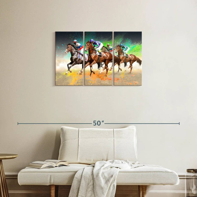 Course de chevaux Sirci, H 20 po x l 33 po