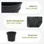 Round Flower Pot 6 Pcs Plastic-701502281-701502284