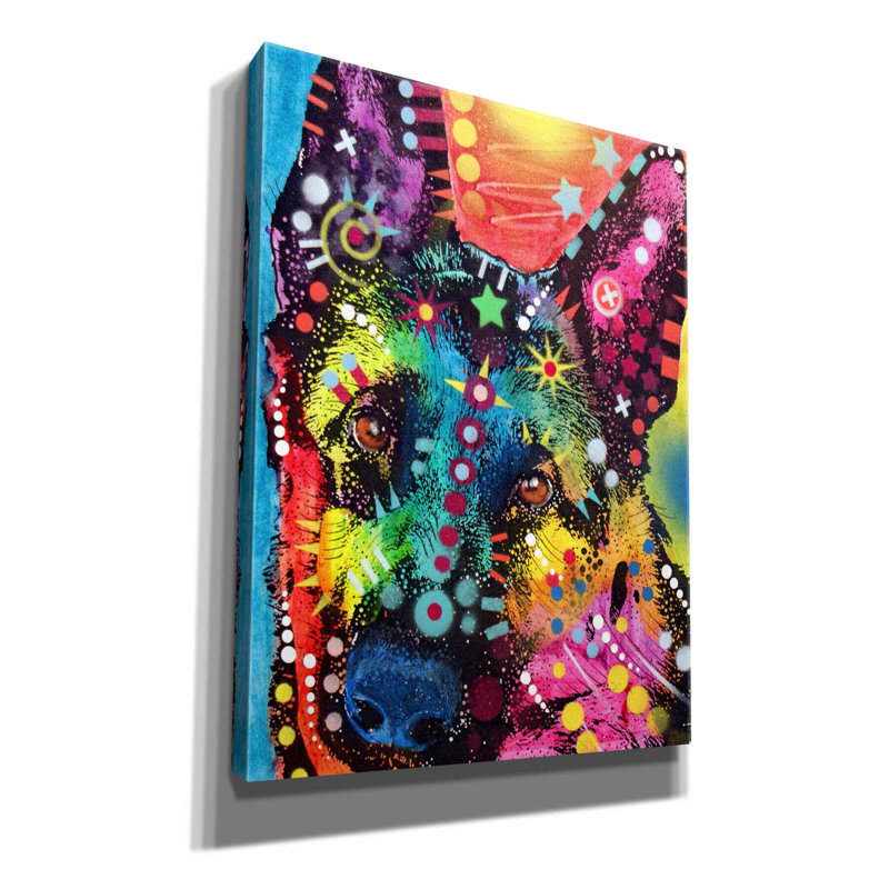 «Shep» par Dean Russo, estampe numérique sur toile, H 16 po x l 12 po x P 0,75 po