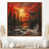 Toile avec cadre flottant brun