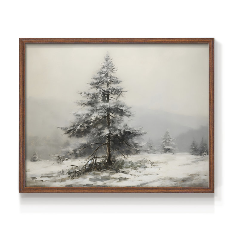 Paysages rétro-Dccxxxxvii - reproduction encadrée - réarmable, Noyer