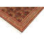 Tapis oriental vert / brun clair / rouge en laine noué à la main 5 pi 5 po x 8 pi 1 po Parand