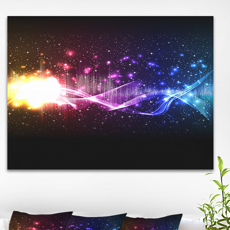 « music égaliseur wave », impression sur toile tendue, H 20 po x l 20 po x P 1 po