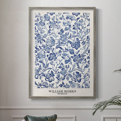 WM MORRIS Series DXII Framed Print - Solid Wood