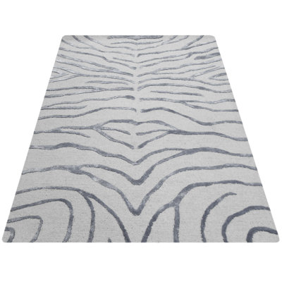 Zebra Animal Print Hand Woven Area Rug
