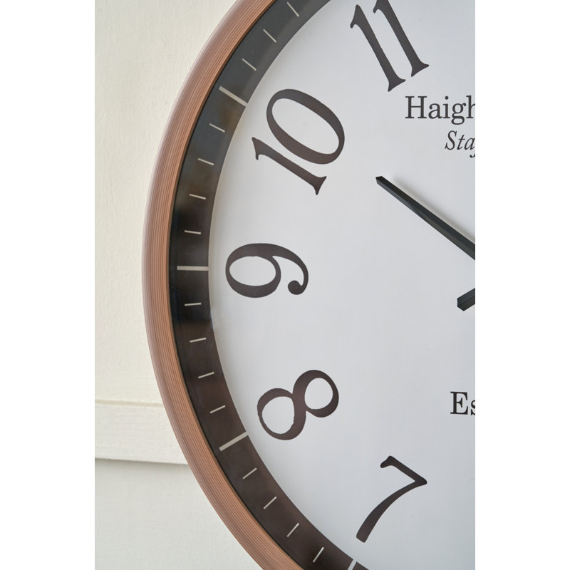 Wall Clock, Dark Wood & White Face