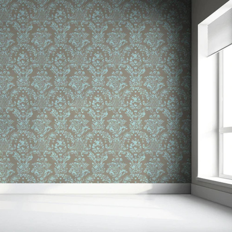 Jewett 10m x 52cm Matte Paste the Wall Wallpaper Roll, Grey/Blue