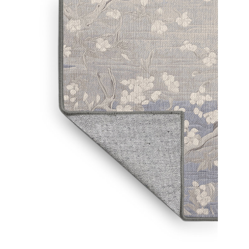 Tapis gris lavable à la machine, Carré 6 pi