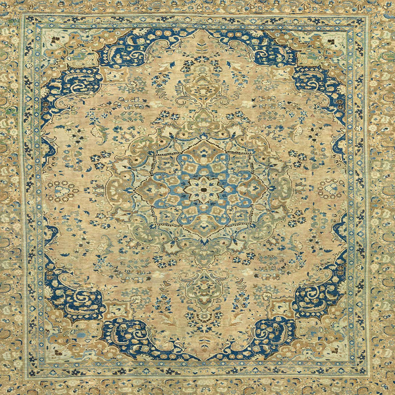 Tapis abstrait moderne 2798, Carré 4 pi