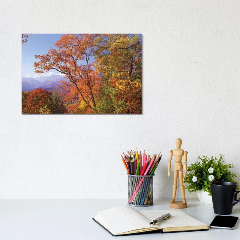 Great Smoky Mountains from, Blue Ridge Parkway, North Carolina 1 Piece Wrapped Canvas Wall Art, 20.32 cm H x 30.48 cm W