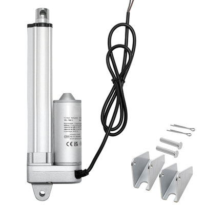 Actuateur linéaire 12V, actionneur linéaire étanche IP65 à 4 pouces, actionneurs de mouvement 675lbs / 3000N 0,2 "/ s avec supports de fixation pour suiveurs solaires, machines industrielles, ouvre-porte