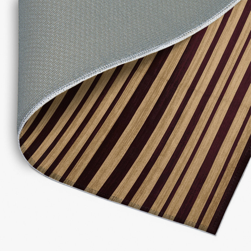 Tapis intérieur / extérieur noir HorizontalStripes, Rectangulaire 2 pi x 3 pi