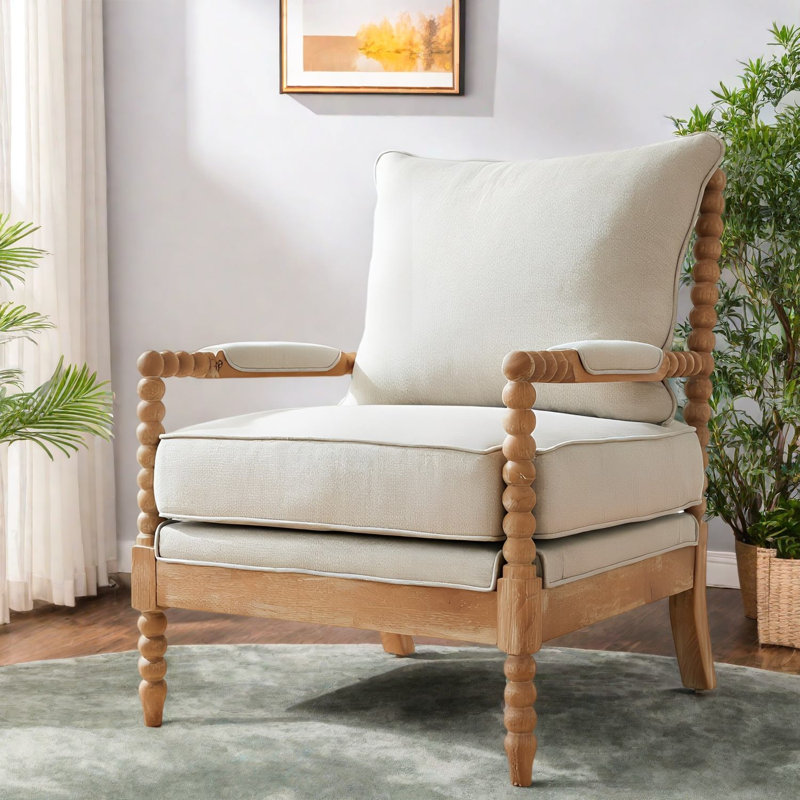 Chaises d'appoint modernes, chaise en tissu de bois d'hévéa, maison de ferme rustique