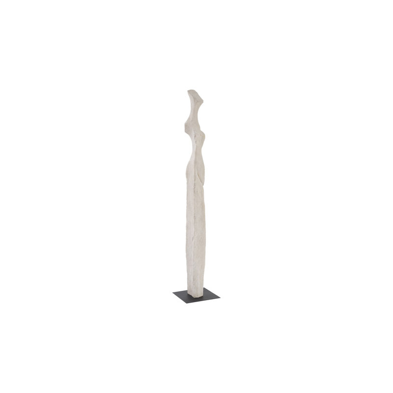 White cast iron statue of a woman, Blanc cassé