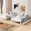 Lit simple superposé simple avec mesures et 2 rangements - blanc, sommeil sécuritaire-726806931