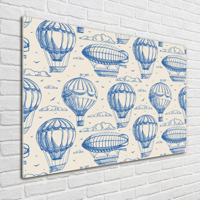 Balloons And Airships - No Frame Print on Glass