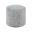 Repose-pieds cylindrique rembourré en tissu de chenille
