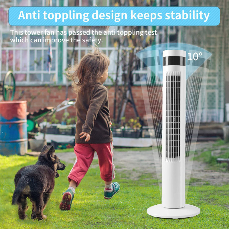 Ventilateur tour oscillant 35,43 po KELIVOL, Blanc