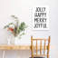Happy Holiday Words Minimalist Modern Abstract Wall Art Print 1 Piece Wrapped Canvas Wall Art-371216102