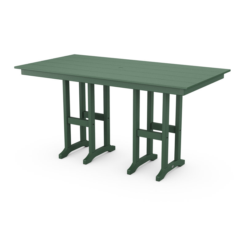 Table de salle à manger POLYWOOD x Sol 72, Vert, L 37 po x L 72 po x H 29,06 po