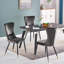 Guerra Velvet Dining Chairs - Ergonomic Curved Back with Metal Legs-910927701
