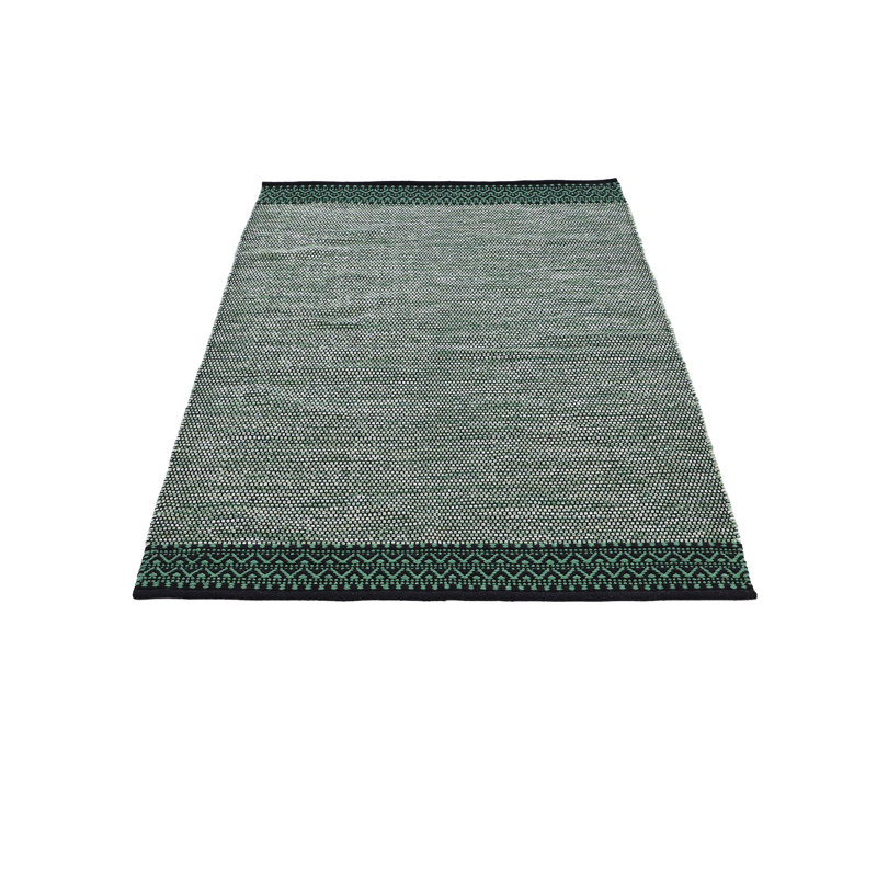 Kilim Mia Hand Woven Flatweave Cotton Green Rug, Rectangle 200 x 250cm