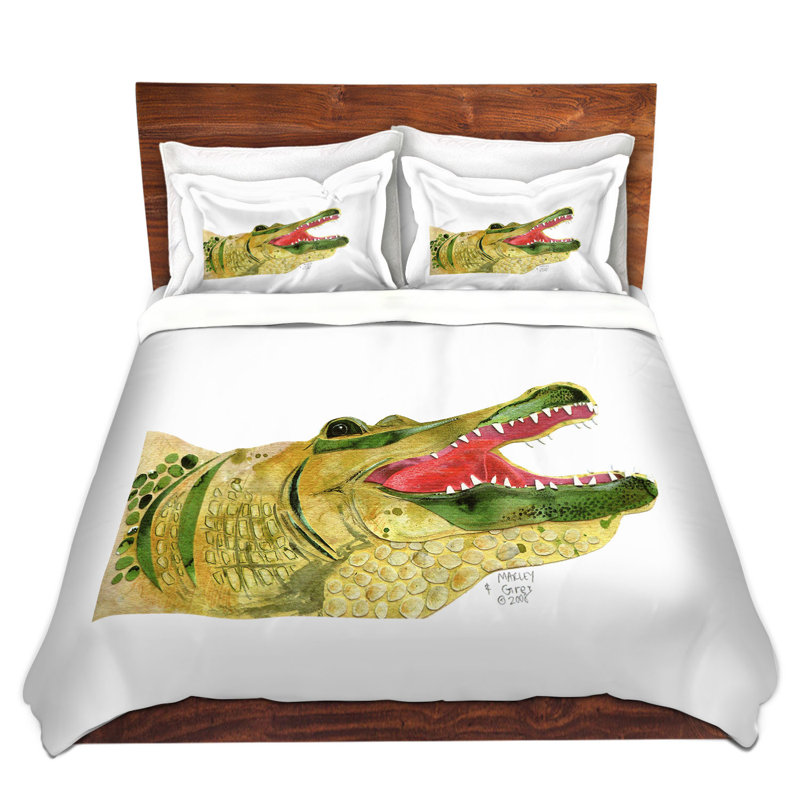 Ensemble de housse de couette alligator, 1 housse de couette grand + 2 taies standards