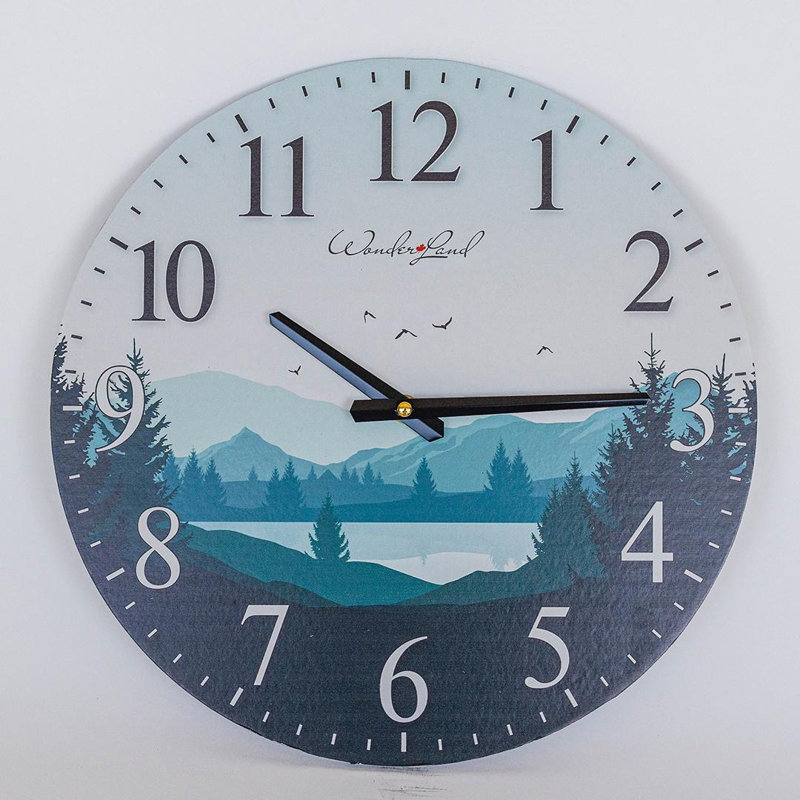 Horloge murale Mountain View In Blues